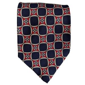 Polo Ralph Lauren‎ Hand Made Red & Navy 100% Silk Tie